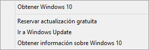 Opciones - Obtener Windows 10