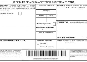 Severas sanciones por no utilizar el modelo oficial de receta médica privada