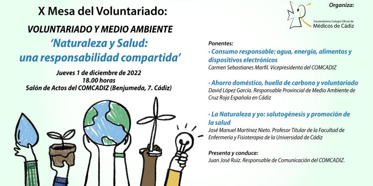 La X Mesa del Voluntariado del COMCADIZ tratará el 1 de diciembre sobre ‘Naturaleza y Salud: una responsabilidad compartida’