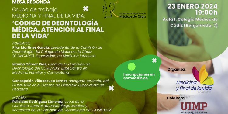 23 de enero: Mesa redonda ‘Código de Deontología Médica. Atención al final de la vida’ ¡ASISTE!