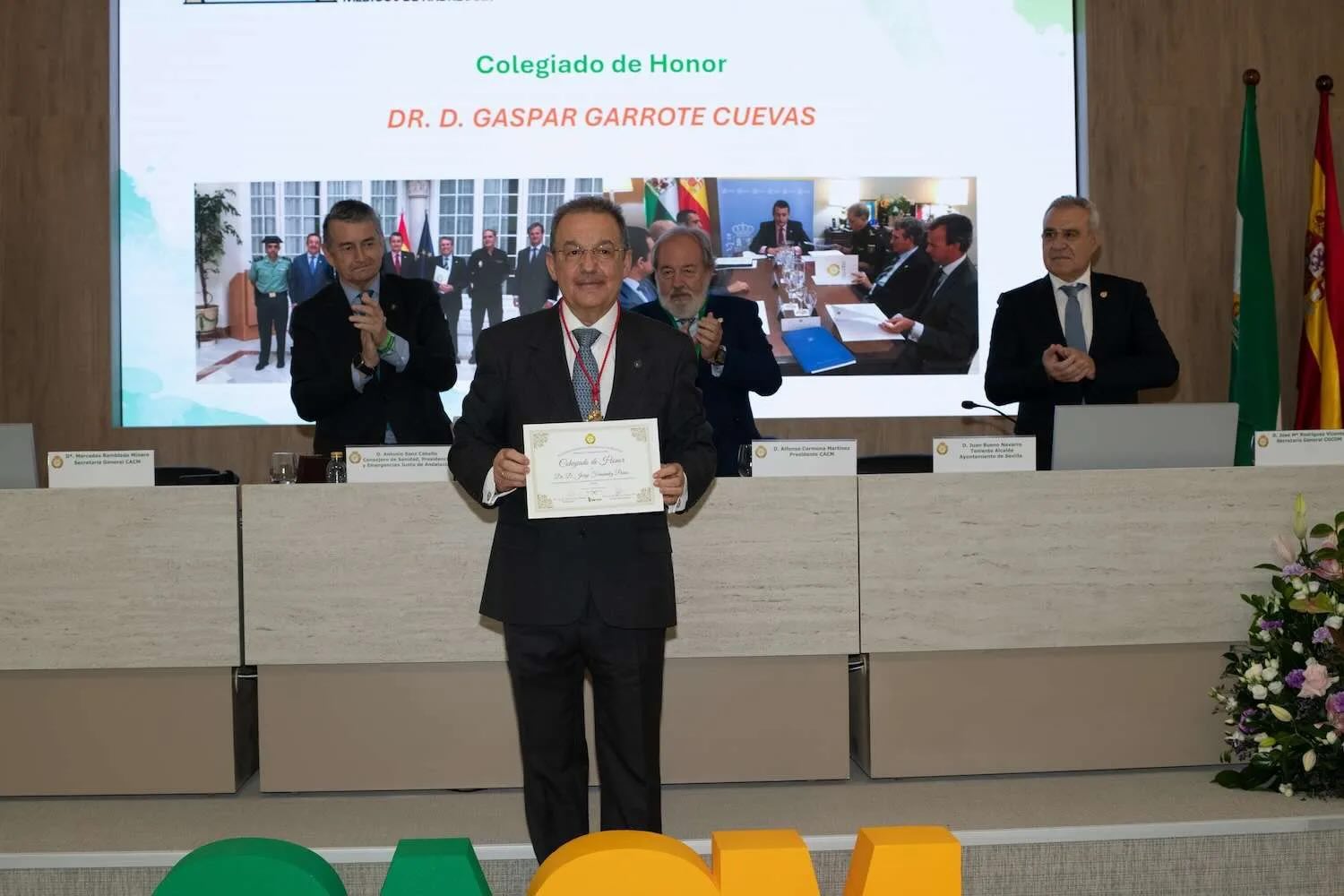 El Dr. Gaspar Garrote, Colegiado de Honor del Consejo Andaluz de Colegios de Médicos