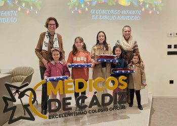 Hijos y nietos de colegiados dibujan la Navidad para el COMCADIZ