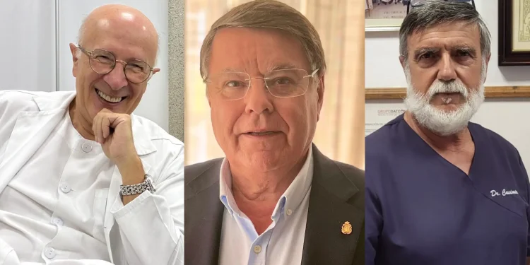 José Antonio Girón, Javier Benítez y Casimiro García, Premios Medicina Gaditana 2026 del Colegio de Médicos.